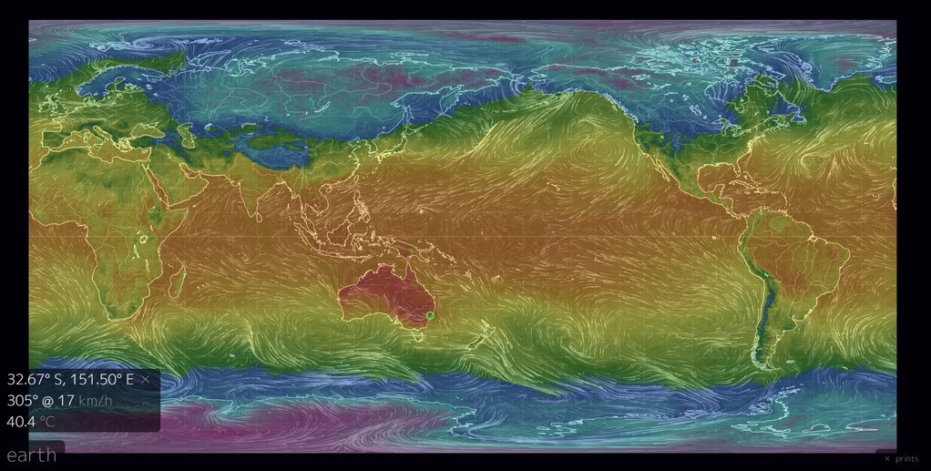 Map of heat